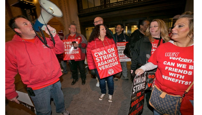 CWA on strike against verizon