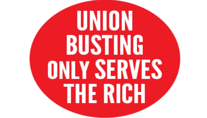 union busting only serves the rich
